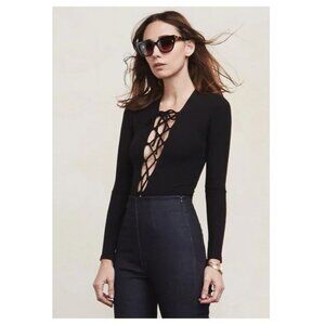 Reformation Ribbed Avalon Bodysuit